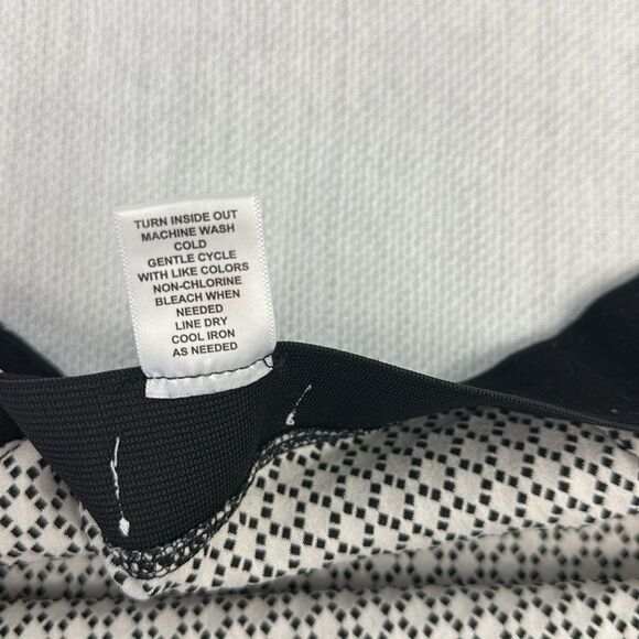 ELLE XXL Black White Pull On Stretch Pencil Skirt - Picture 9 of 11